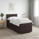 vidaXL Boxspring ágy matraccal Sötét Barna 90 x 200 cm Szövet