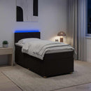 vidaXL Boxspring ágy matraccal Sötét Barna 90 x 200 cm Szövet