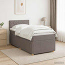 vidaXL Boxspring ágy matraccal fejtámlával Tópszínű 80 x 200 cm Szövet