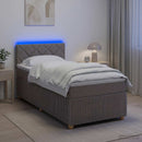 vidaXL Boxspring ágy matraccal fejtámlával Tópszínű 80 x 200 cm Szövet