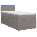 vidaXL Boxspring ágy matraccal fejtámlával Tópszínű 80 x 200 cm Szövet