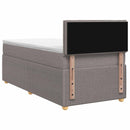 vidaXL Boxspring ágy matraccal fejtámlával Tópszínű 80 x 200 cm Szövet