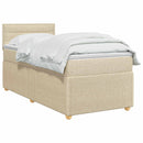vidaXL Boxspring ágy matraccal Krémszínű 90 x 200 cm Szövet