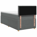 vidaXL Boxspring ágy matraccal Sötétszürke 90 x 200 cm Szövet
