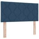 vidaXL Boxspring ágy matraccal LED szalagokkal Kék 90 x 200 cm Szövet
