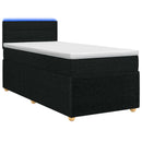 vidaXL Boxspring ágy matraccal fejtámlával Fekete 100 x 200 cm Szövet
