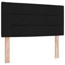 vidaXL Boxspring ágy matraccal fejtámlával Fekete 100 x 200 cm Szövet