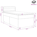 vidaXL Boxspring ágy matraccal Krémszínű 100 x 200 cm Szövet