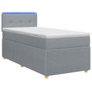 vidaXL Boxspring ágy matraccal Világosszürke 100 x 200 cm Szövet