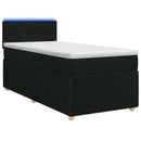 vidaXL Boxspring ágy matraccal fejtámlával Fekete 100 x 200 cm Szövet