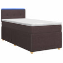vidaXL Boxspring ágy matraccal Sötét Barna 100 x 200 cm Szövet