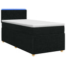 vidaXL Boxspring ágy matraccal fejtámlával Fekete 100 x 200 cm Szövet