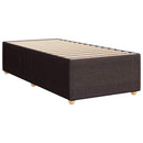 vidaXL Boxspring ágy matraccal Sötét Barna 100 x 200 cm Szövet