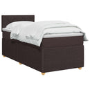 vidaXL Boxspring ágy matraccal Sötét Barna 100 x 200 cm Szövet