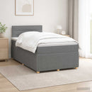 vidaXL Boxspring ágy matraccal Sötétszürke 120 x 190 cm Szövet