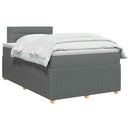 vidaXL Boxspring ágy matraccal Sötétszürke 120 x 190 cm Szövet