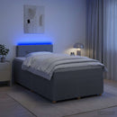 vidaXL Boxspring ágy matraccal Világosszürke 120 x 200 cm Szövet