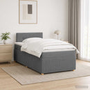 vidaXL Boxspring ágy matraccal Sötétszürke 120 x 200 cm Szövet