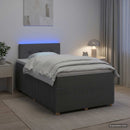 vidaXL Boxspring ágy matraccal Sötétszürke 120 x 200 cm Szövet
