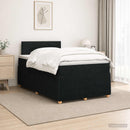 vidaXL Boxspring ágy matraccal fejtámlával Fekete 120 x 200 cm Szövet