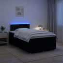 vidaXL Boxspring ágy matraccal fejtámlával Fekete 120 x 190 cm Szövet