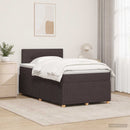 vidaXL Boxspring ágy matraccal Sötét Barna 120 x 190 cm Szövet