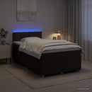 vidaXL Boxspring ágy matraccal Sötét Barna 120 x 190 cm Szövet
