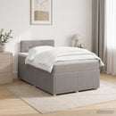 vidaXL Boxspring ágy matraccal Tópszínű 120 x 200 cm Szövet