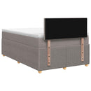vidaXL Boxspring ágy matraccal Tópszínű 120 x 190 cm Szövet