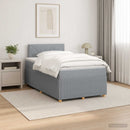 vidaXL Boxspring ágy matraccal Világosszürke 120 x 190 cm Szövet