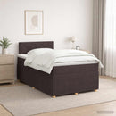 vidaXL Boxspring ágy matraccal Sötét Barna 120 x 200 cm Szövet