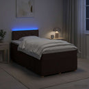 vidaXL Boxspring ágy matraccal Sötét Barna 120 x 200 cm Szövet