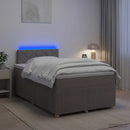 vidaXL Boxspring ágy matraccal Tópszínű 120 x 200 cm Szövet
