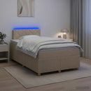 vidaXL Boxspring ágy matraccal Krémszínű 120 x 190 cm Szövet