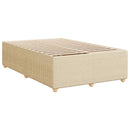 vidaXL Boxspring ágy matraccal Krémszínű 120 x 190 cm Szövet