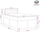 vidaXL Boxspring ágy matraccal Krémszínű 120 x 200 cm Szövet