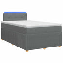 vidaXL Boxspring ágy matraccal Sötétszürke 120 x 200 cm Szövet