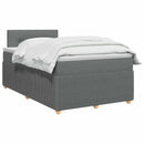 vidaXL Boxspring ágy matraccal Sötétszürke 120 x 200 cm Szövet