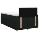 vidaXL Boxspring ágy matraccal fejtámlával Fekete 120 x 200 cm Szövet