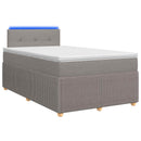 vidaXL Boxspring ágy matraccal Tópszínű 120 x 200 cm Szövet