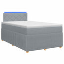 vidaXL Boxspring ágy matraccal Világosszürke 120 x 200 cm Szövet