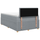 vidaXL Boxspring ágy matraccal Világosszürke 120 x 200 cm Szövet