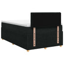 vidaXL Boxspring ágy matraccal fejtámlával Fekete 120 x 200 cm Szövet