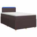 vidaXL Boxspring ágy matraccal Sötét Barna 120 x 200 cm Szövet