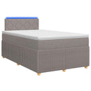 vidaXL Boxspring ágy matraccal Tópszínű 120 x 200 cm Szövet