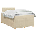 vidaXL Boxspring ágy matraccal Krémszínű 120 x 200 cm Szövet