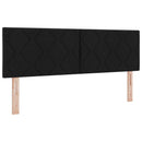 vidaXL Boxspring ágy matraccal fejtámlával Fekete 140 x 190 cm Szövet