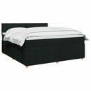 vidaXL Boxspring ágy matraccal fejtámlával Fekete 140 x 190 cm Szövet