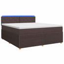 vidaXL Boxspring ágy matraccal Sötét Barna 140 x 190 cm Szövet