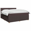 vidaXL Boxspring ágy matraccal Sötét Barna 140 x 190 cm Szövet